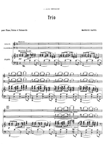 Trio piano, violon, violoncelle Partitions gratuites